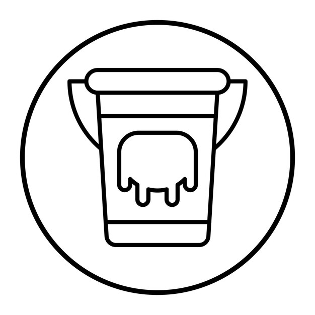 Ilustración del vector de la leche del cubo