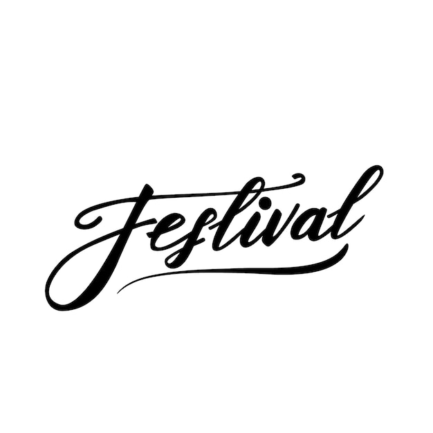 Ilustración de vector con letras festival.