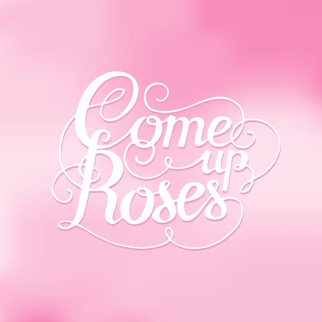 Ilustración de vector de letras sube rosas