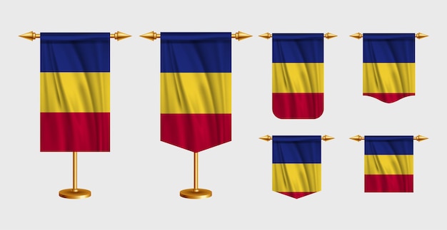 Ilustración de vector libre de la bandera de Chad