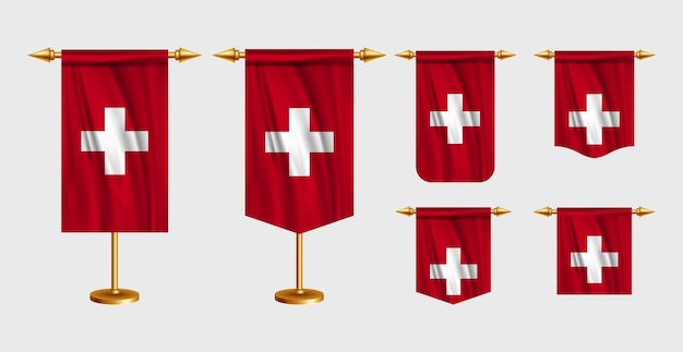 Ilustración de vector libre de bandera de Suiza