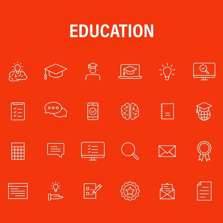 Ilustración de vector libre de vector ui concepto de estudio de la escuela de educación