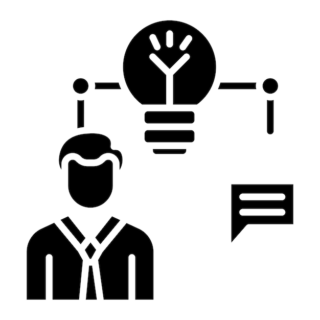 Ilustración del vector de liderazgo del pensamiento