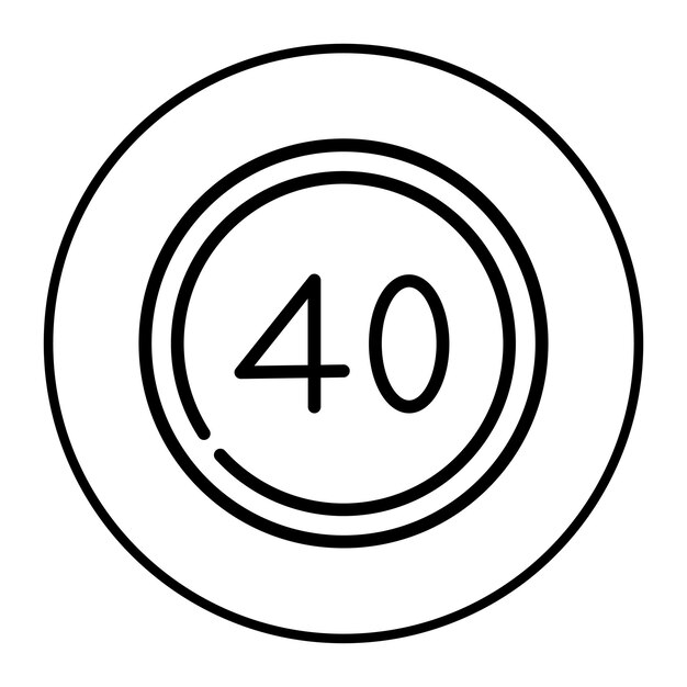 Ilustración del vector del límite de velocidad