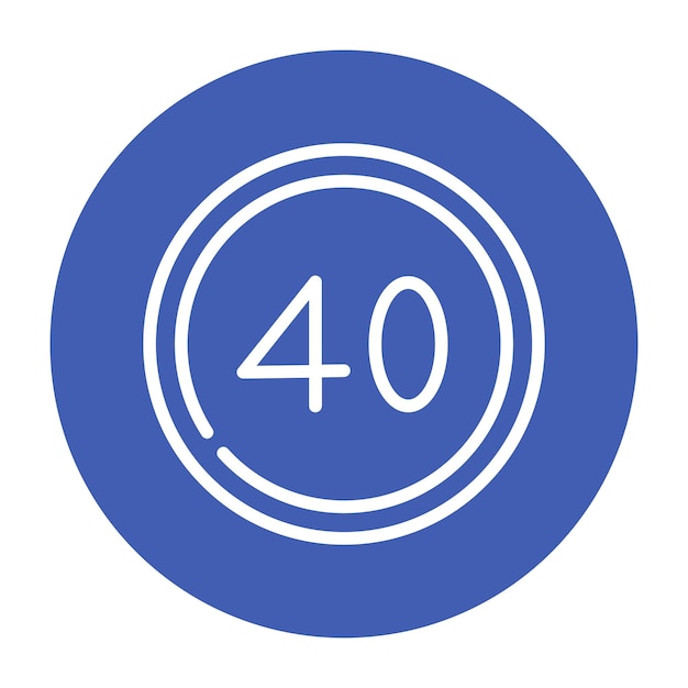 Ilustración del vector del límite de velocidad