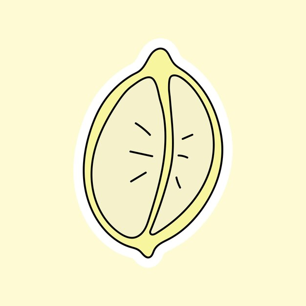 Ilustración del vector de limón en estilo doodle