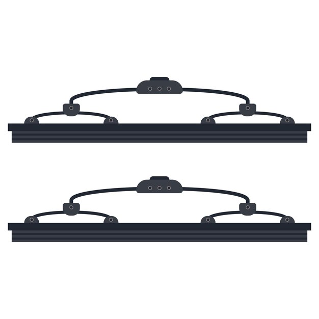Ilustración de vector de limpiaparabrisas de coche aislado sobre fondo blanco.