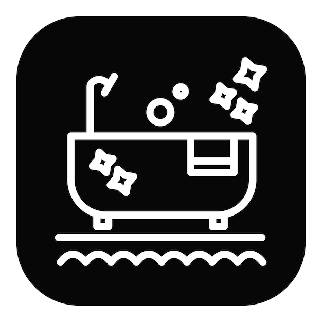 Ilustración del vector de limpieza de la bañera