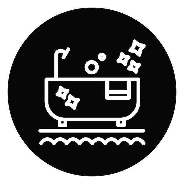 Ilustración del vector de limpieza de la bañera