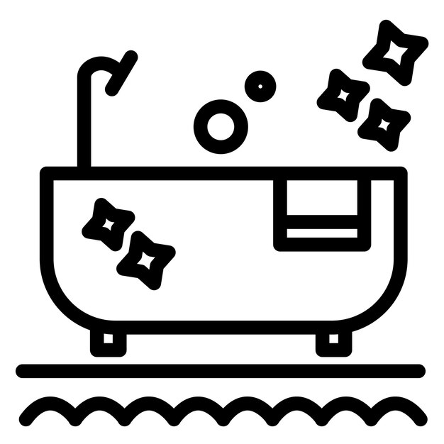 Ilustración del vector de limpieza de la bañera