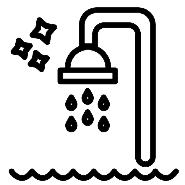 Ilustración del vector de limpieza de la ducha