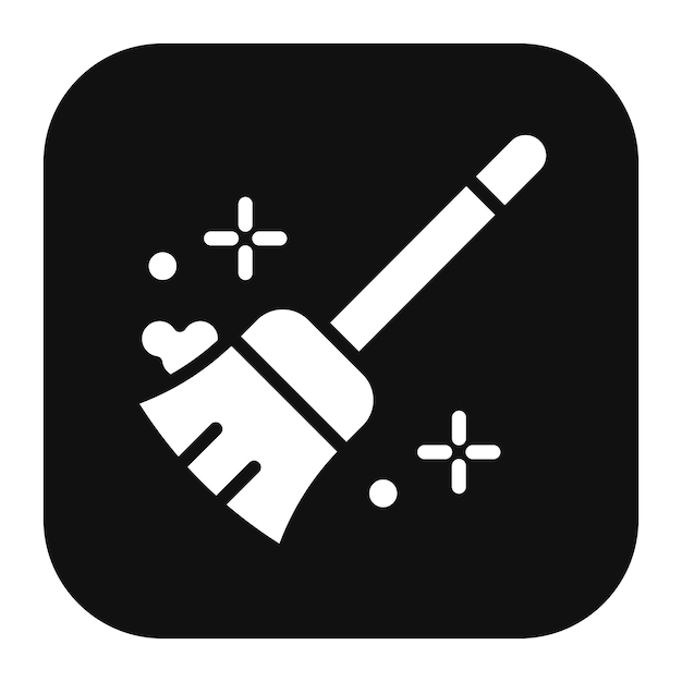 Ilustración del vector de limpieza de la escoba