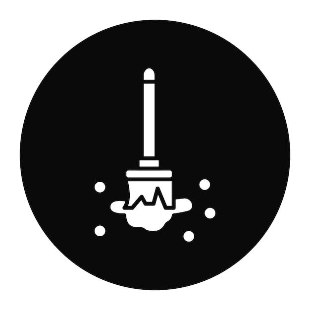 Ilustración del vector de limpieza de la escoba