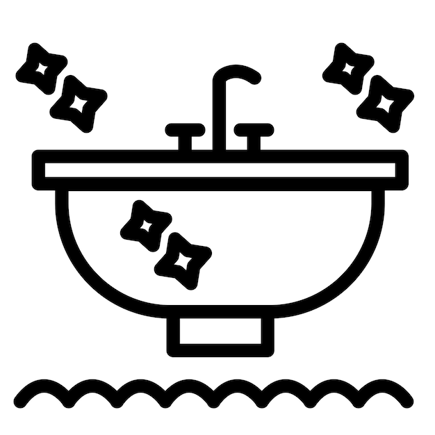 Ilustración del vector de limpieza del fregadero