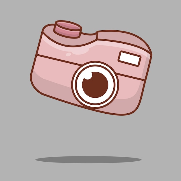 Ilustración de vector de linda cámara rosa