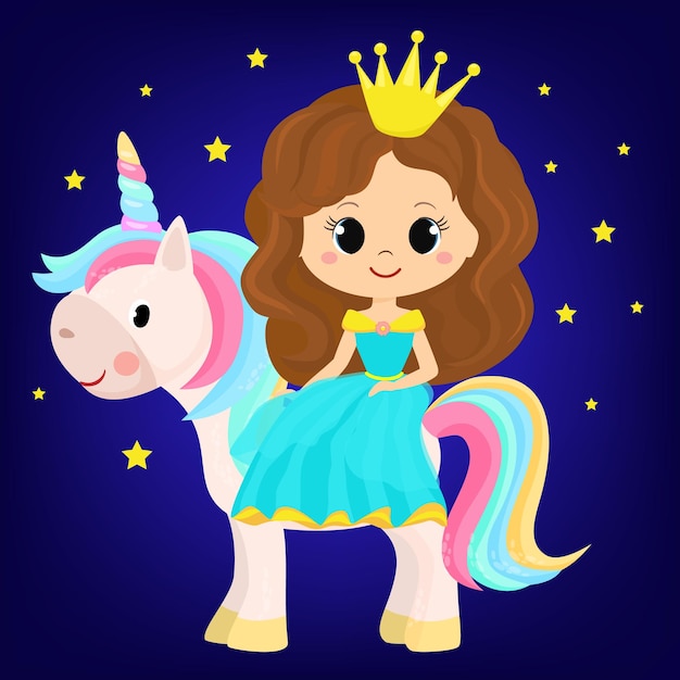 Ilustración de vector de linda princesa