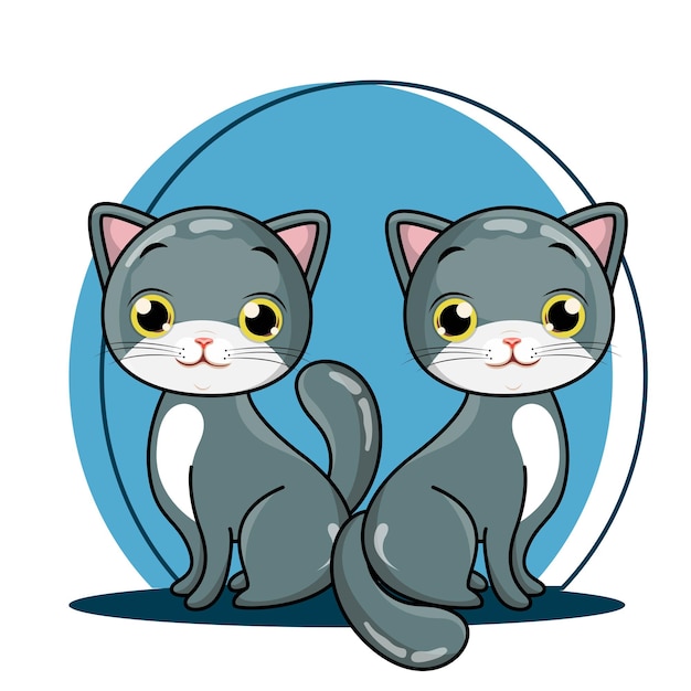 Ilustración de vector lindo gato vector