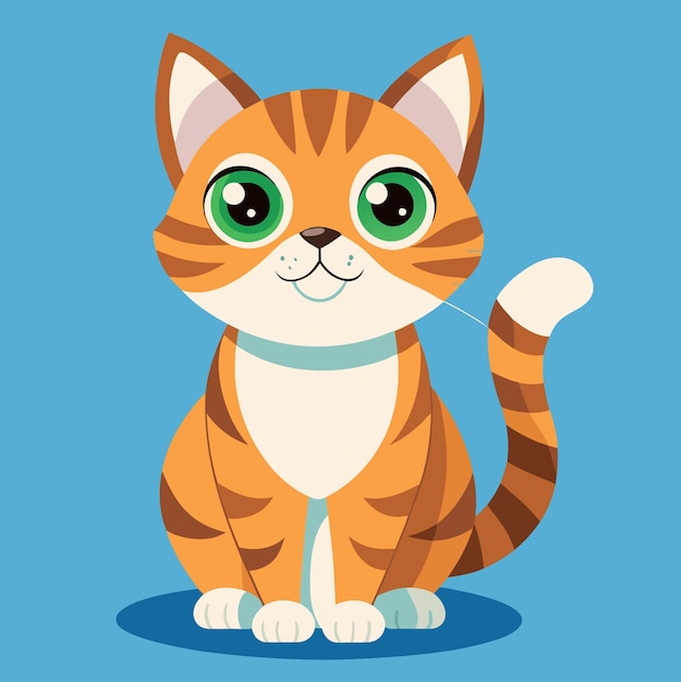 Ilustración de vector de lindo gato
