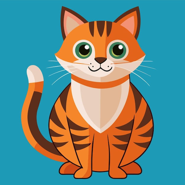 Ilustración de vector de lindo gato