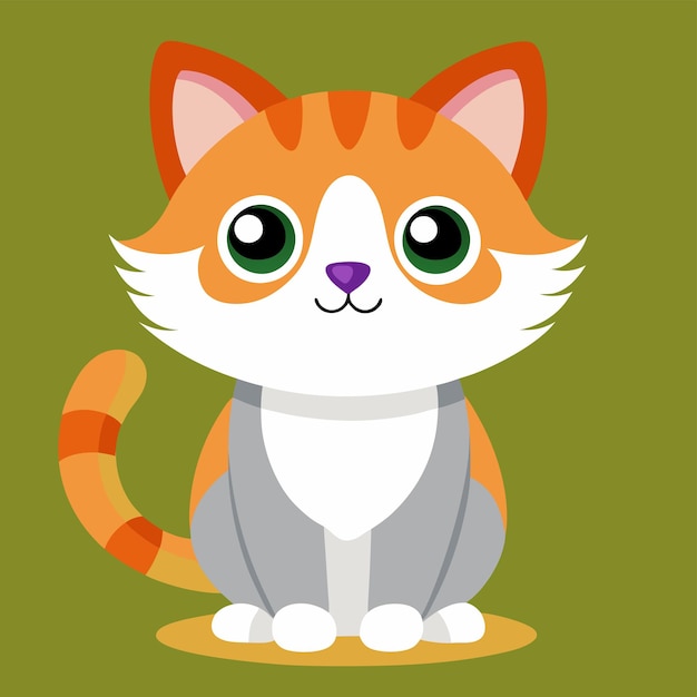 Ilustración de vector de lindo gato