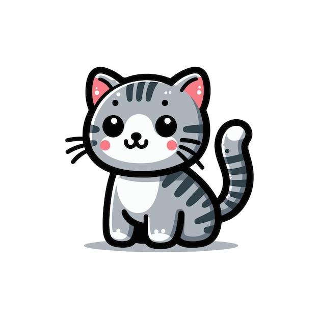 Ilustración de vector lindo gato
