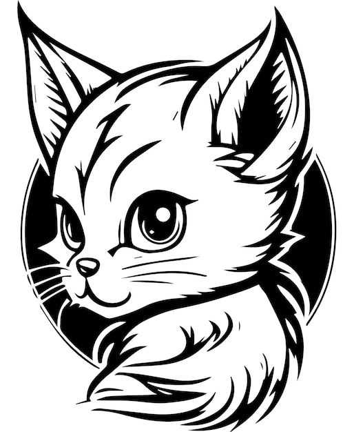 Ilustración de vector de lindo gato