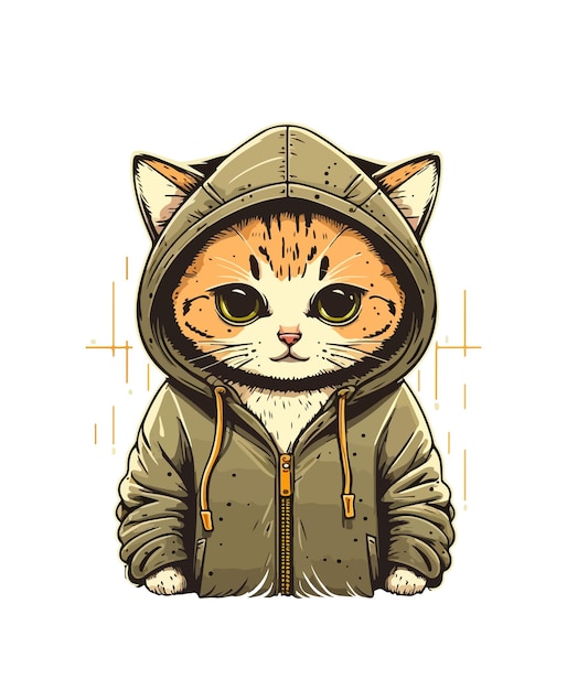 Ilustración de vector de lindo gato