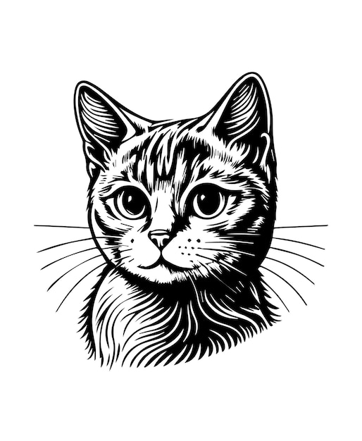 Ilustración de vector de lindo gato