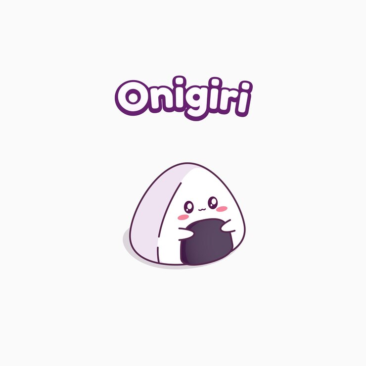 Ilustración de vector lindo onigiri