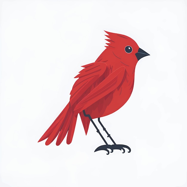 Vector ilustración de vector de lindo pájaro cardenal