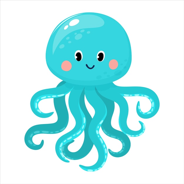 Ilustración de vector de lindo pulpo