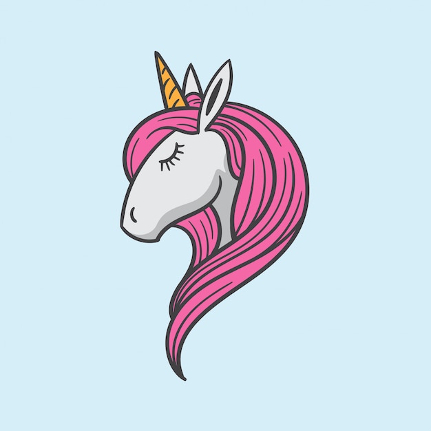 Ilustración de vector lindo unicornio