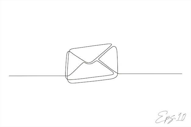 Ilustración del vector de línea continua de la envoltura