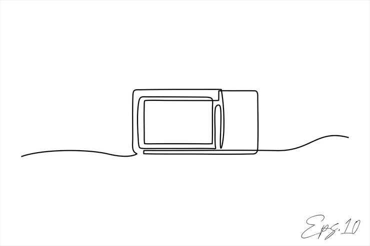 Vector ilustración de vector de línea continua de horno
