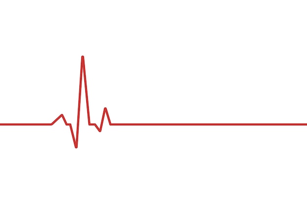 Vector ilustración de vector con línea roja cardio para diseño médico cardiograma de latido