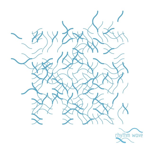 Ilustración de vector de líneas onduladas abstractas. El patrón cibernético técnico se puede utilizar en el diseño web y como papel tapiz o fondo.