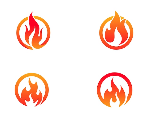 Ilustración de vector de llama de fuego