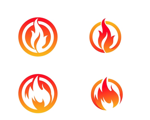 Ilustración de vector de llama de fuego