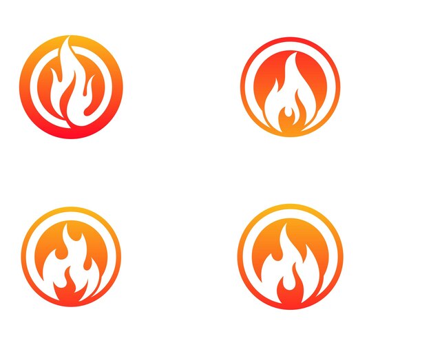 Ilustración de vector de llama de fuego