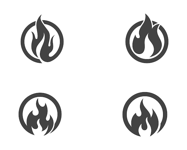 Ilustración de vector de llama de fuego