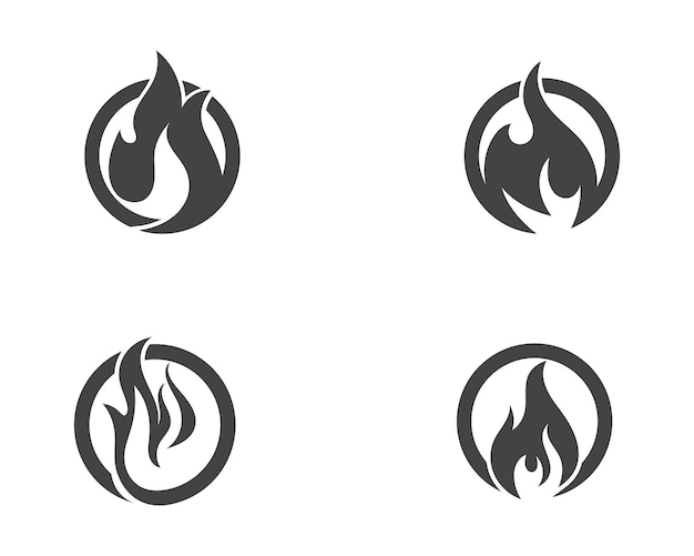 Ilustración de vector de llama de fuego