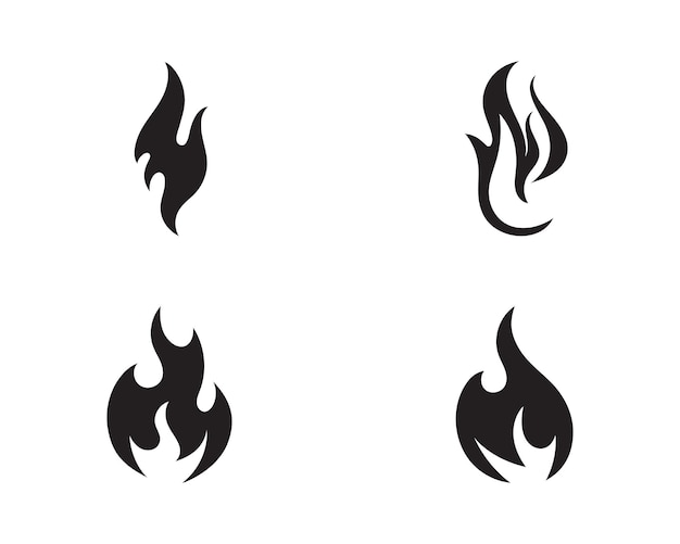 Ilustración de vector de llama de fuego