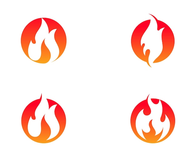 Ilustración de vector de llama de fuego