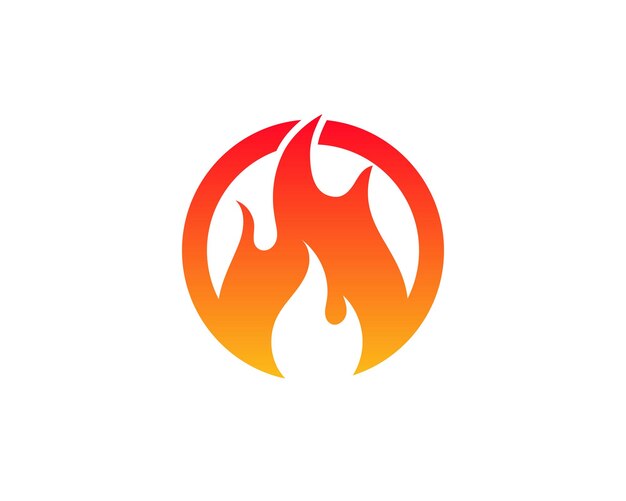 Ilustración de vector de llama de fuego