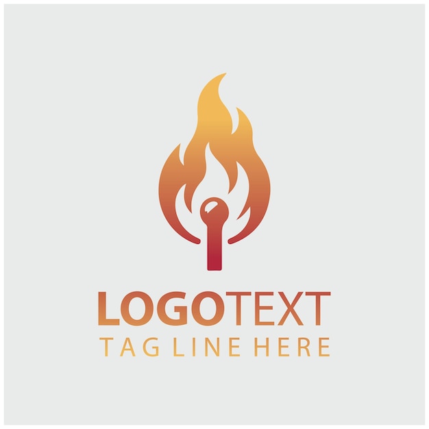 Ilustración del vector de llama del logotipo