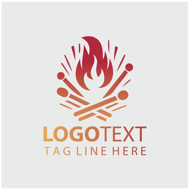 Ilustración del vector de llama del logotipo