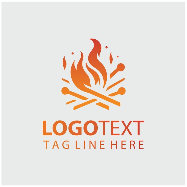 Ilustración del vector de llama del logotipo