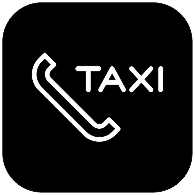 Ilustración del vector de llamadas de taxi