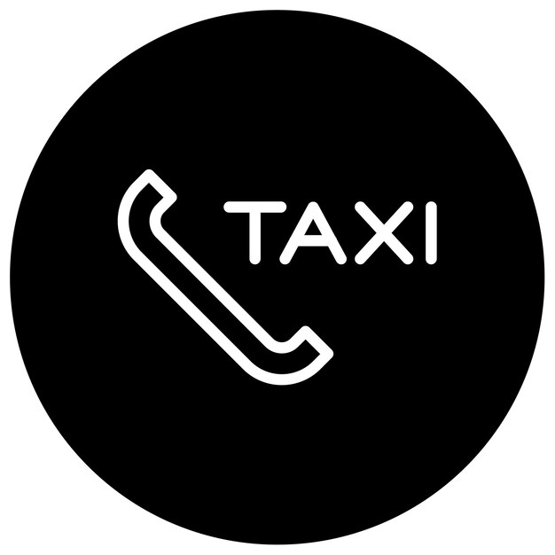 Ilustración del vector de llamadas de taxi