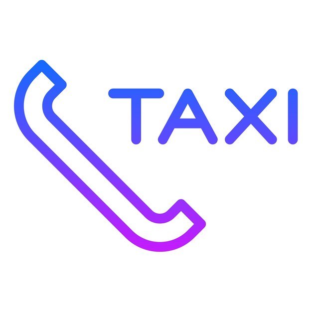 Ilustración del vector de llamadas de taxi